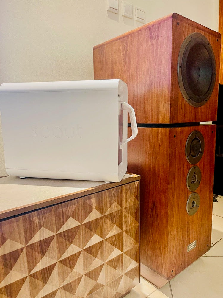 Spout Monolith in a living room