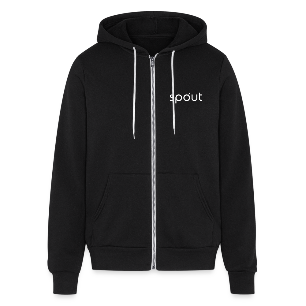 Bella + Canvas Unisex Full Zip Hoodie - black