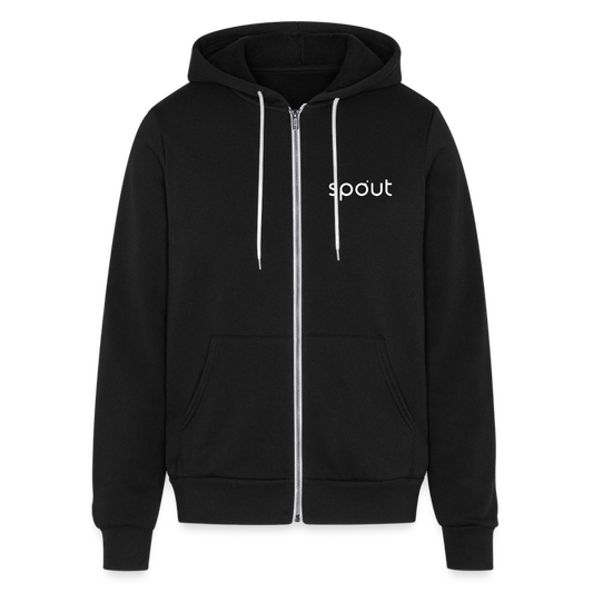 Bella + Canvas Unisex Full Zip Hoodie - black